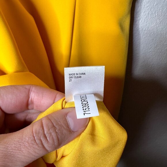 Gianni Bini Elena Ruffle Dress Size 6 Tuscany Flounce Hem Mustard Yellow New - Picture 7 of 11